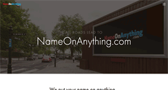 Desktop Screenshot of nameonanything.com